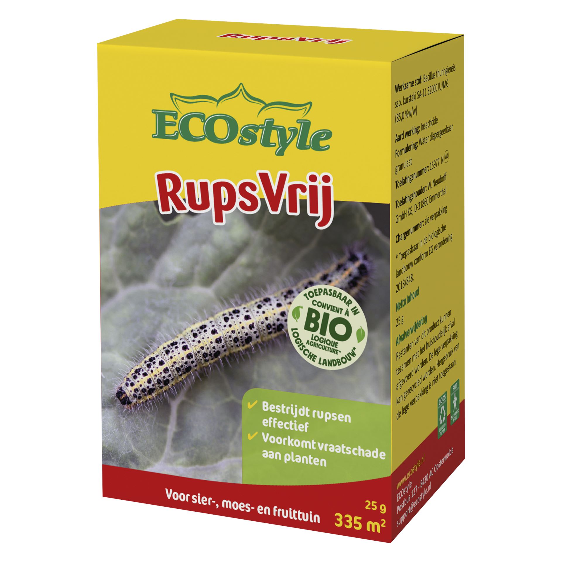 Ecostyle RupsVrij - 25g - spuitvloeistof - tegen rupsen afbeelding