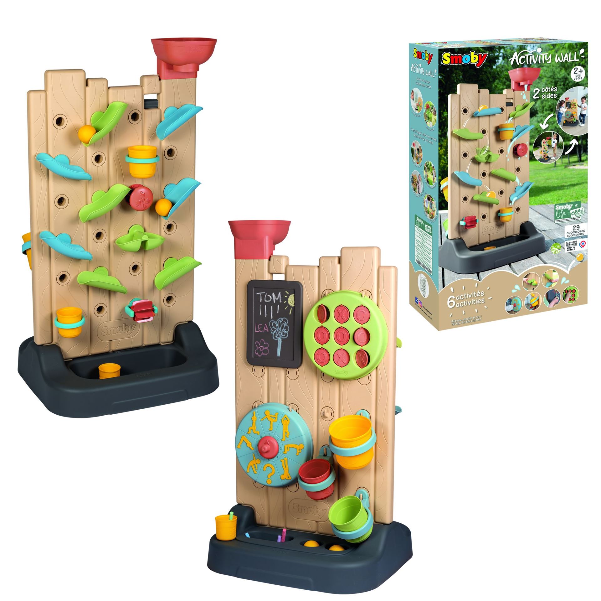 Smoby S.Life Activiteitmuur - 6 Speelopties - Binnen&Buiten - Inclusief 29 Accessoires afbeelding