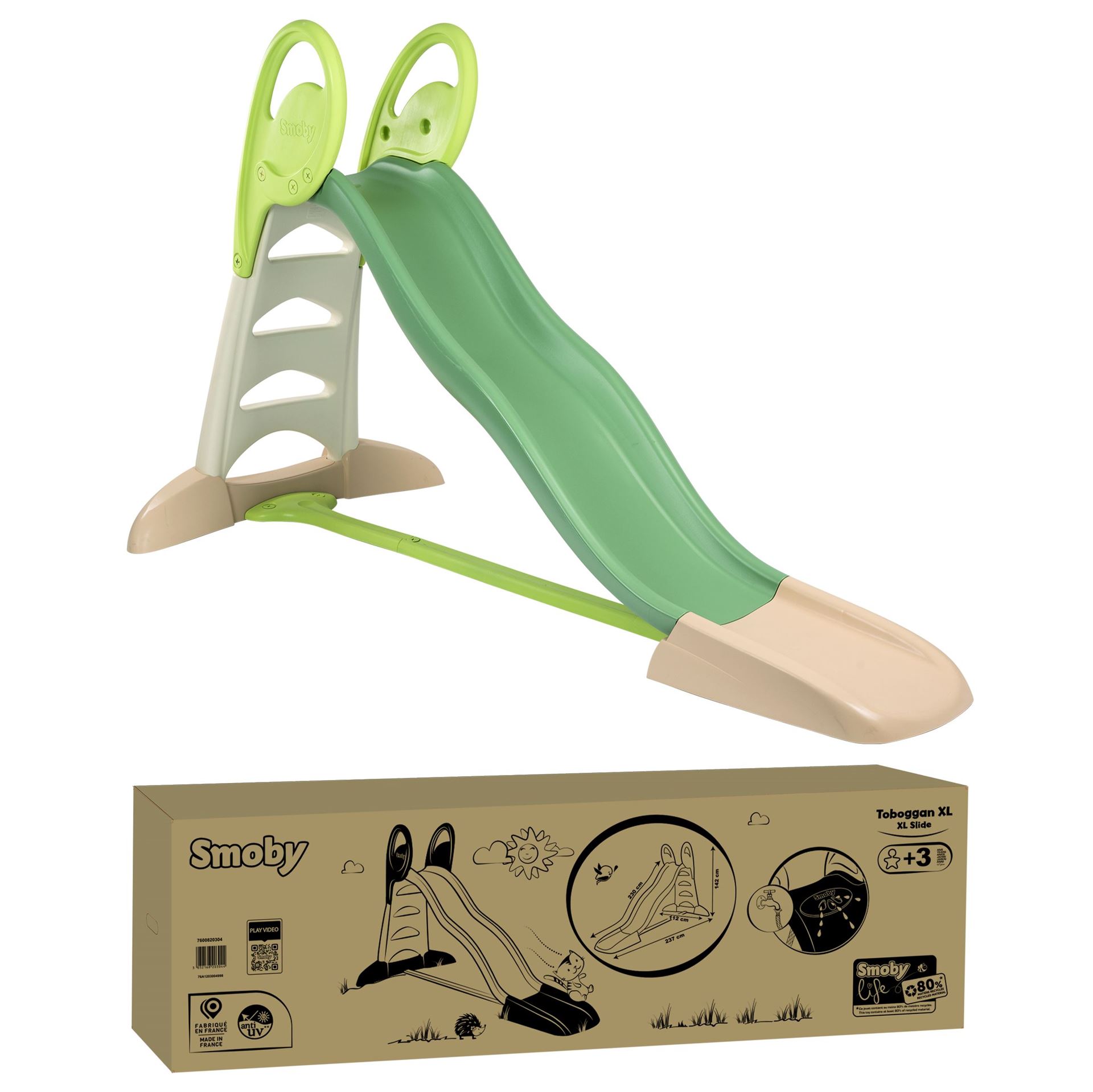 Smoby Smoby Life XL Glijbaan– Dubbele golfglijbaan 2,30 m – Voor buiten – Wateraansluiting – Vanaf 3 jaar afbeelding
