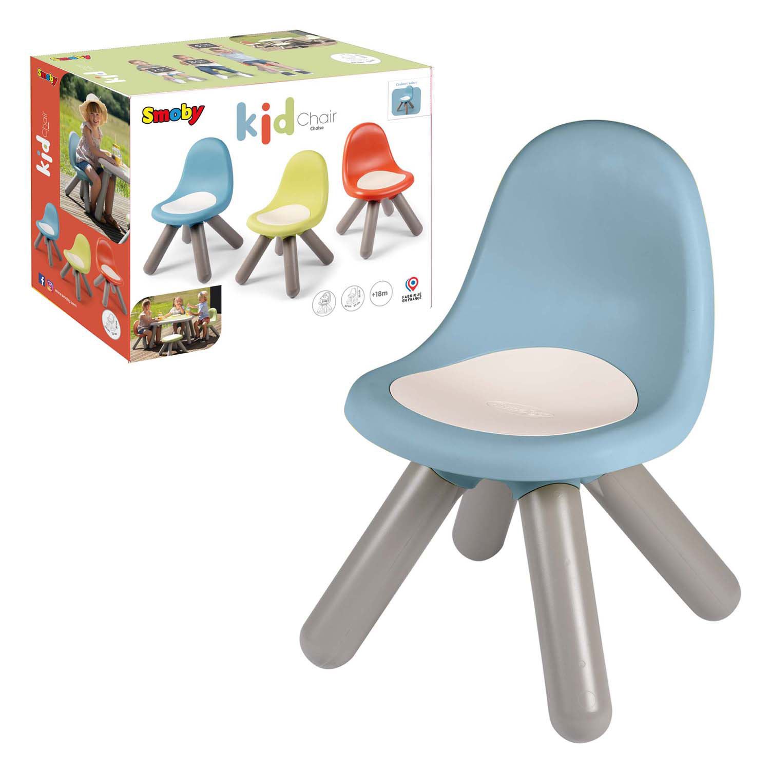 Smoby S.Life Kinderstoel Blauw - Stevig, Duurzaam&Lichtgewicht (18m+) afbeelding
