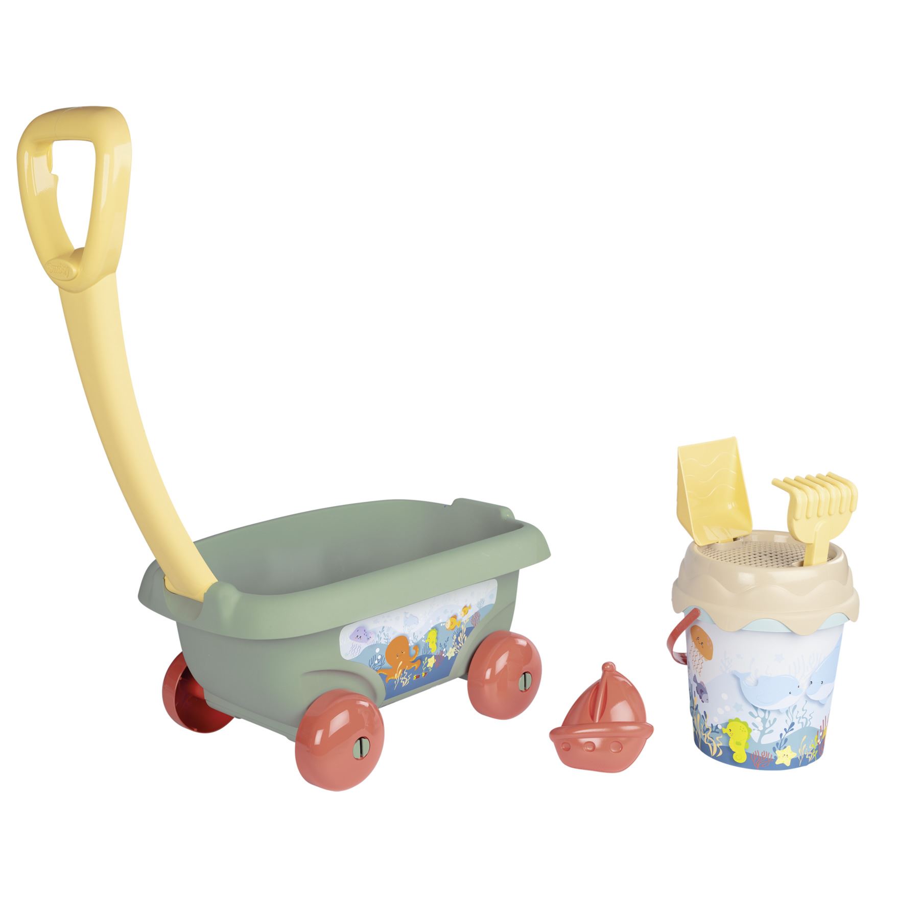 Smoby S. Life strandwagen speelgoedset - Groen - Vanaf 18 maanden - Met accessoires afbeelding