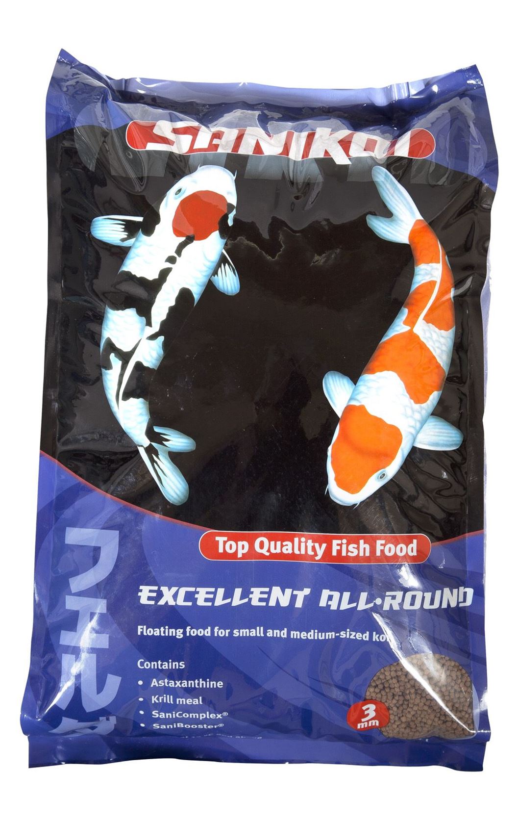 SaniKoi Exl. All-Round 3mm 10 l - voer voor excellente groei en natuurlijke kleuren afbeelding