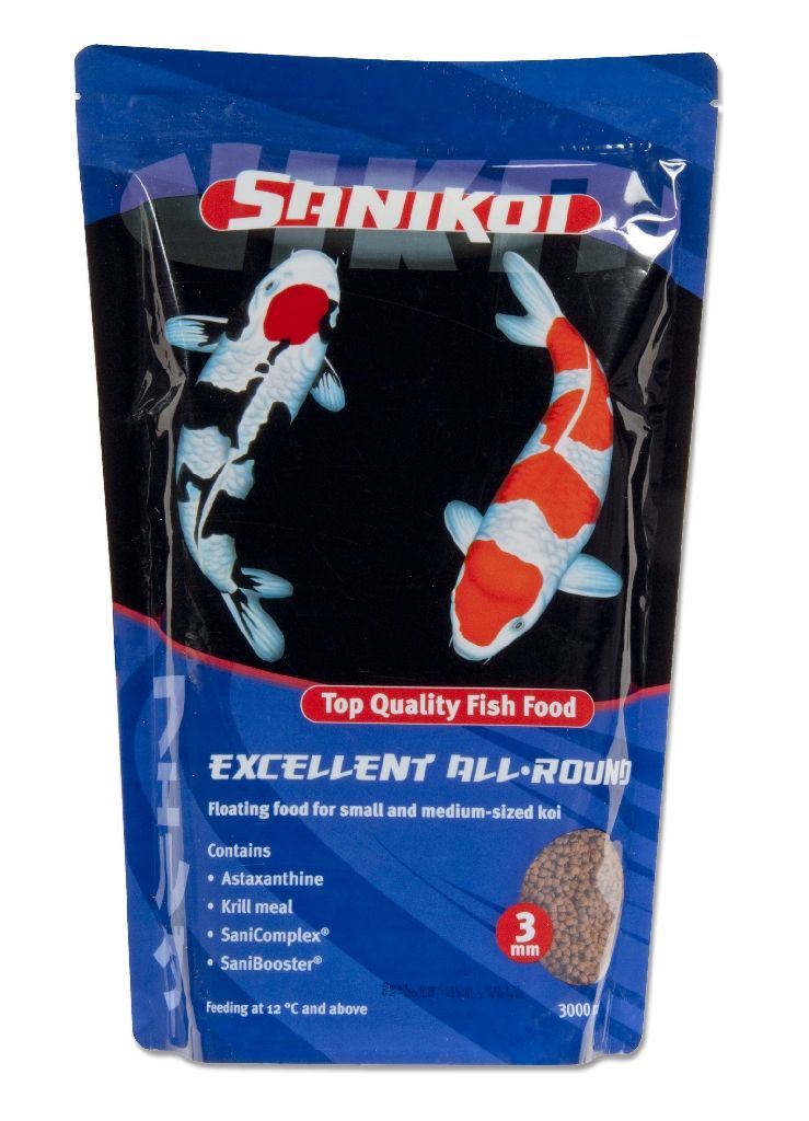 SaniKoi Exl. All-Round 3mm 3000ml - voer voor excellente groei en natuurlijke kleuren afbeelding