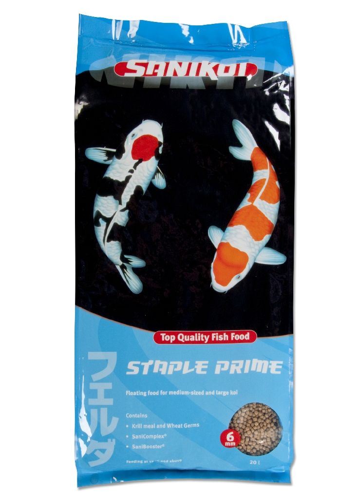 SaniKoi Staple Prime 6mm 20 l - lichtverteerbaar en puur natuur visvoer voor gezonde vissen afbeelding