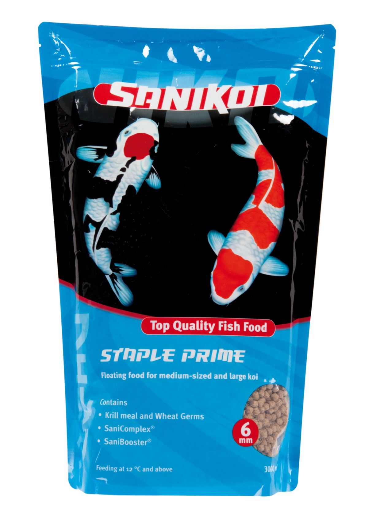 SaniKoi Staple Prime 6mm 3000ml - lichtverteerbaar en puur natuur visvoer voor gezonde vissen afbeelding