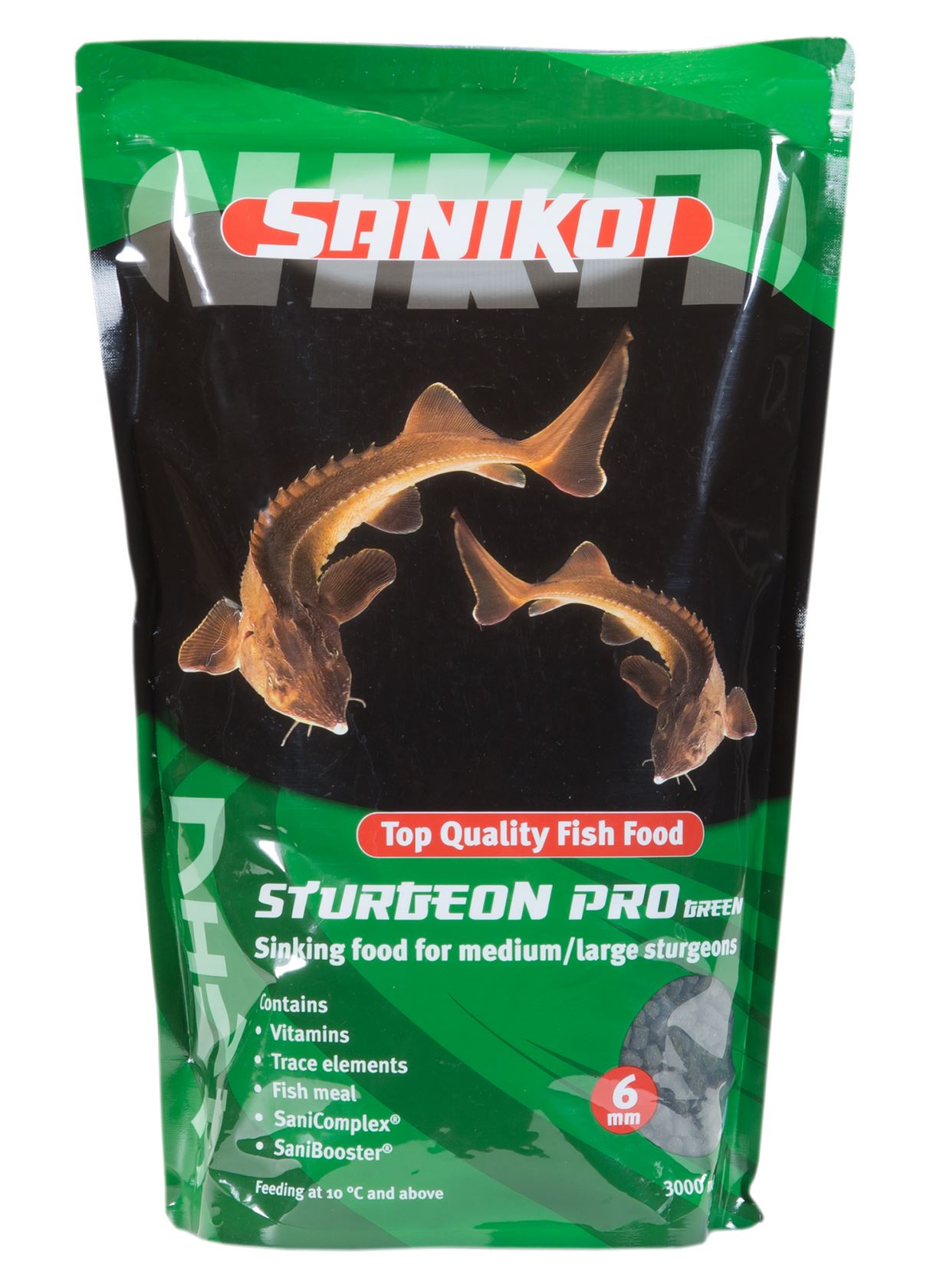 SaniKoi Sturgeon Pro Green 6mm 3 l - zinkend steurvoer met voedingsupplementen afbeelding