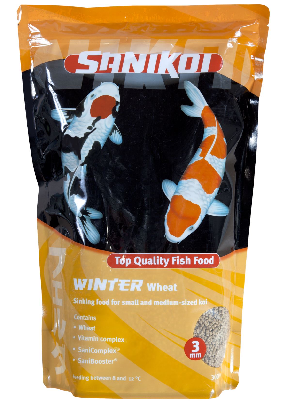 SaniKoi Winter Wheat Food 3L - zinkend voer voor de winter dat weerstand van de koivissen stimuleert afbeelding