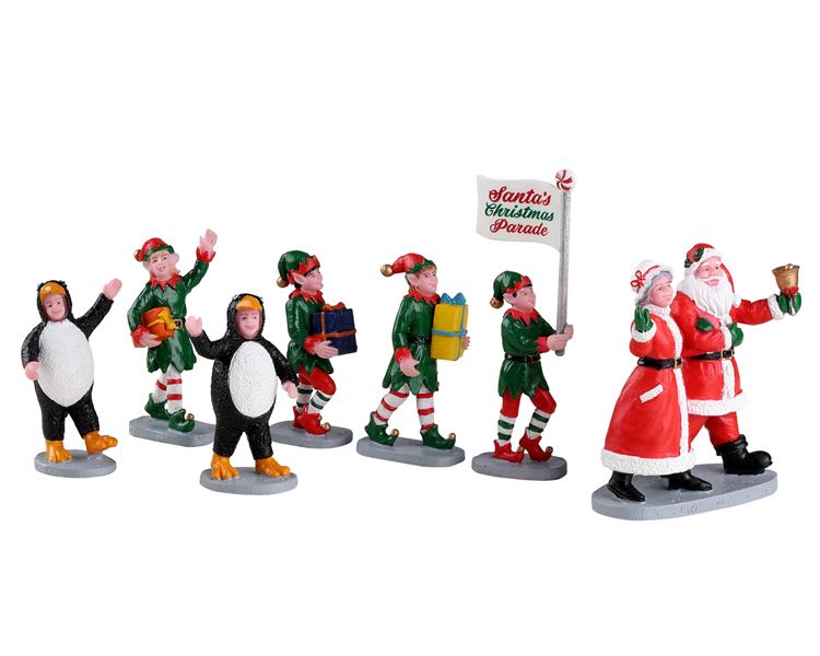 Lemax -'Santa's Elf Parade'- Tafelstuk afbeelding