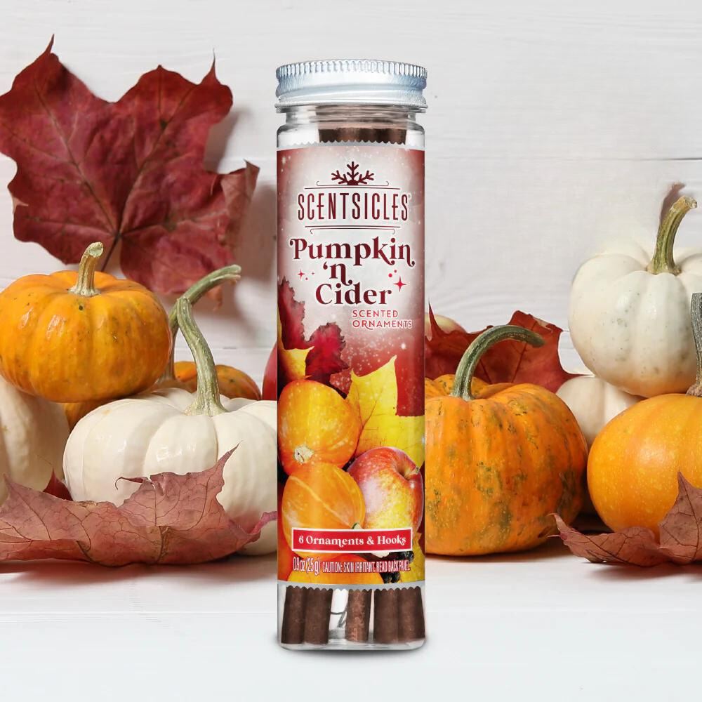 Scentsicles ornament geurstokjes - Pumpkin'n cider - 6 stuks afbeelding