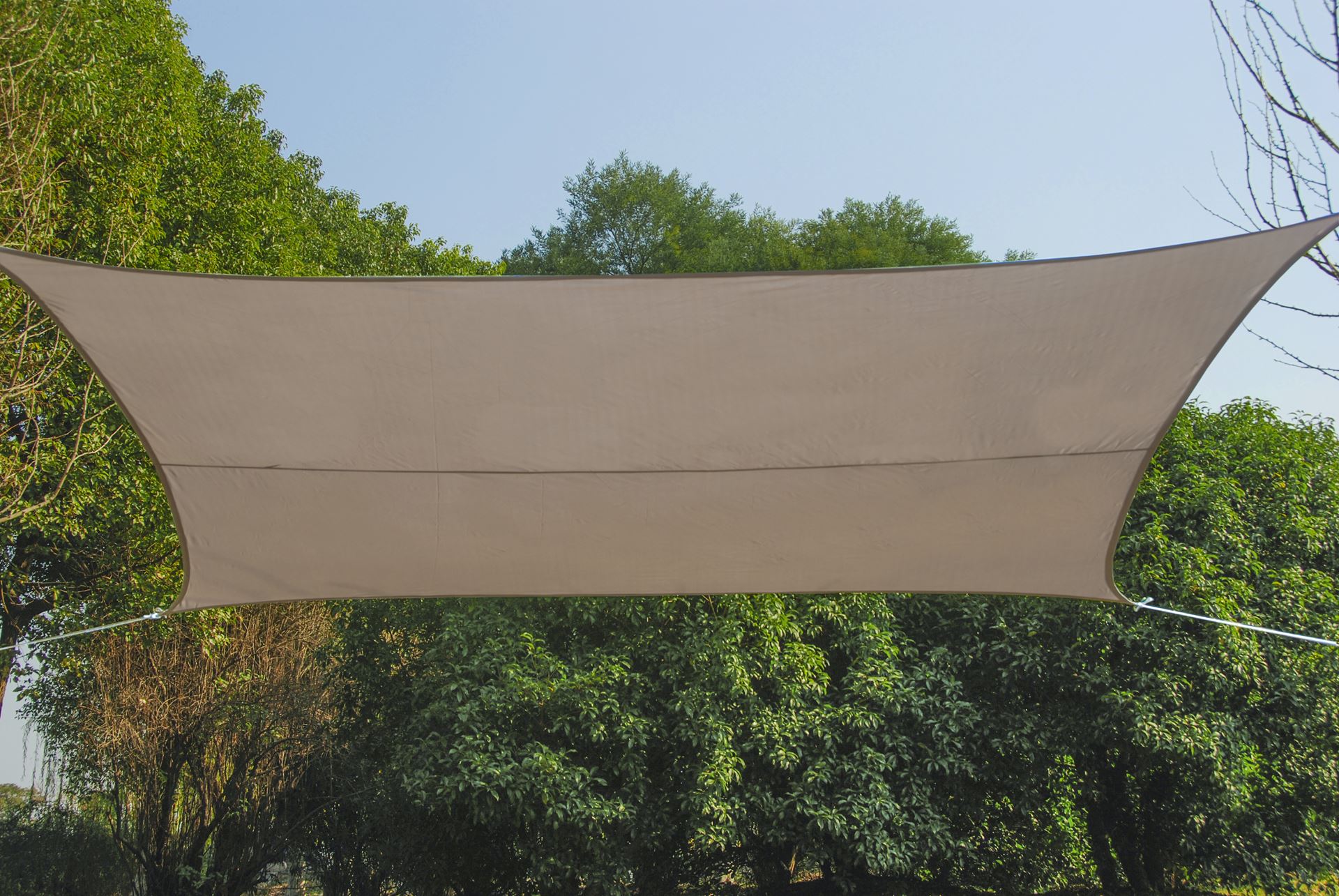 Practo Garden schaduwdoek - polyester - vierkant - 500 op 500 cm - taupe afbeelding