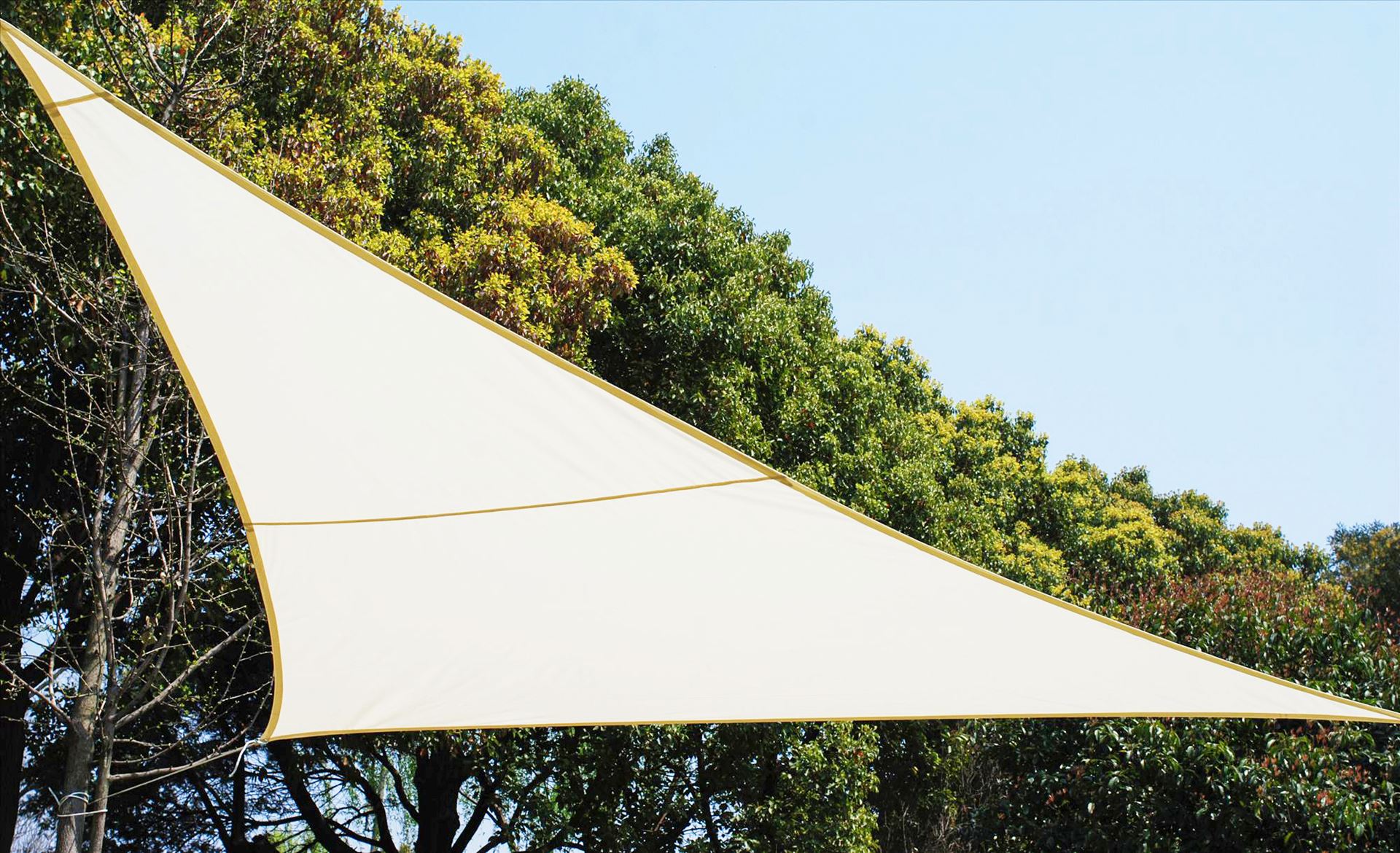 Practo Garden schaduwdoek - polyester - driehoek - 500 op 500 op 500 cm - crème afbeelding