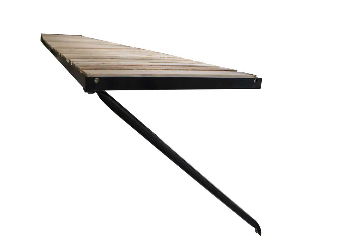 ACD schap met houten inleg - alu - 225 x 32 cm afbeelding