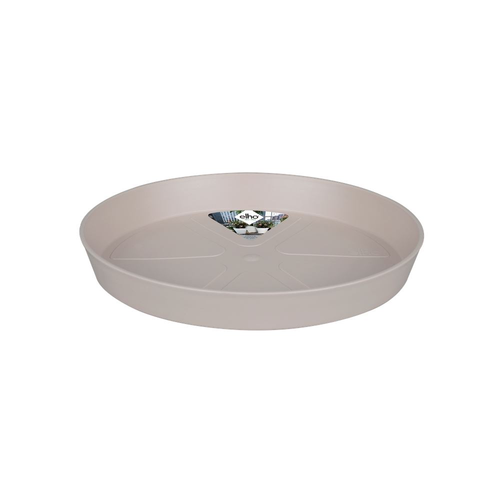 elho Loft Urban Schotel Rond 17 - Warm grijs (Grijs) -Ø 17 x H 2 cm - Ideaal voor buitenpotten - 100% gerecycled afbeelding