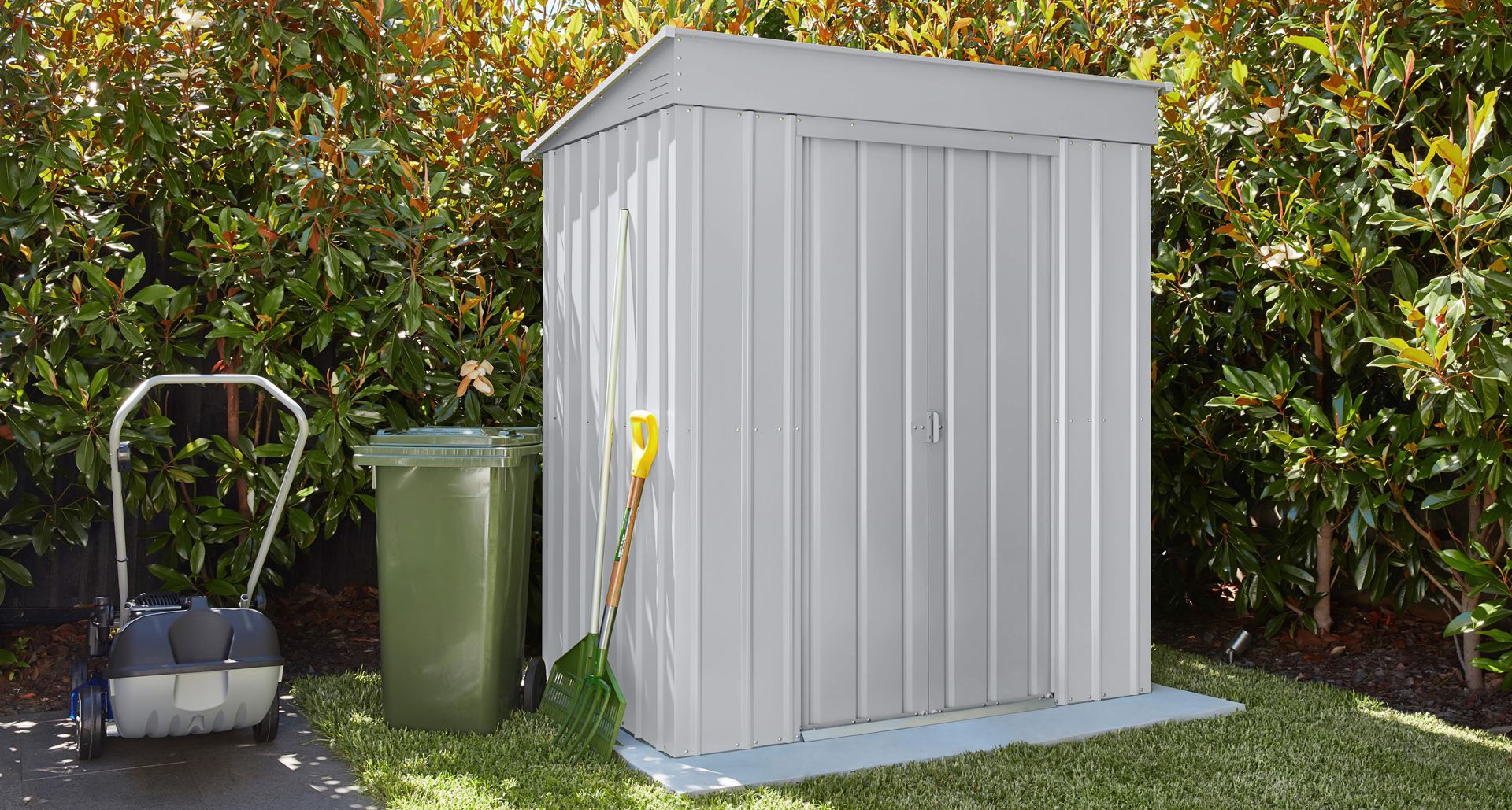 Vitavia Schuin dak Skillion 64 - zilver metallic - Tuinberging metaal - L171 x 113 x 199 cm afbeelding