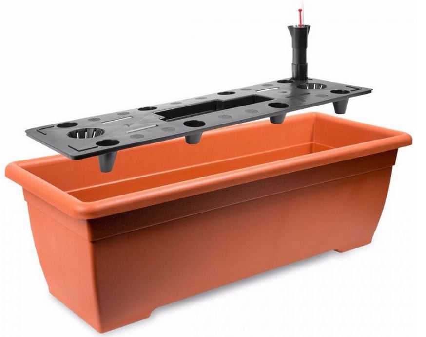 Prosperplast Balcony Can - Bloempot - Terracotta - Met Irrigatiesysteem - Hydrocultuur - 11L afbeelding