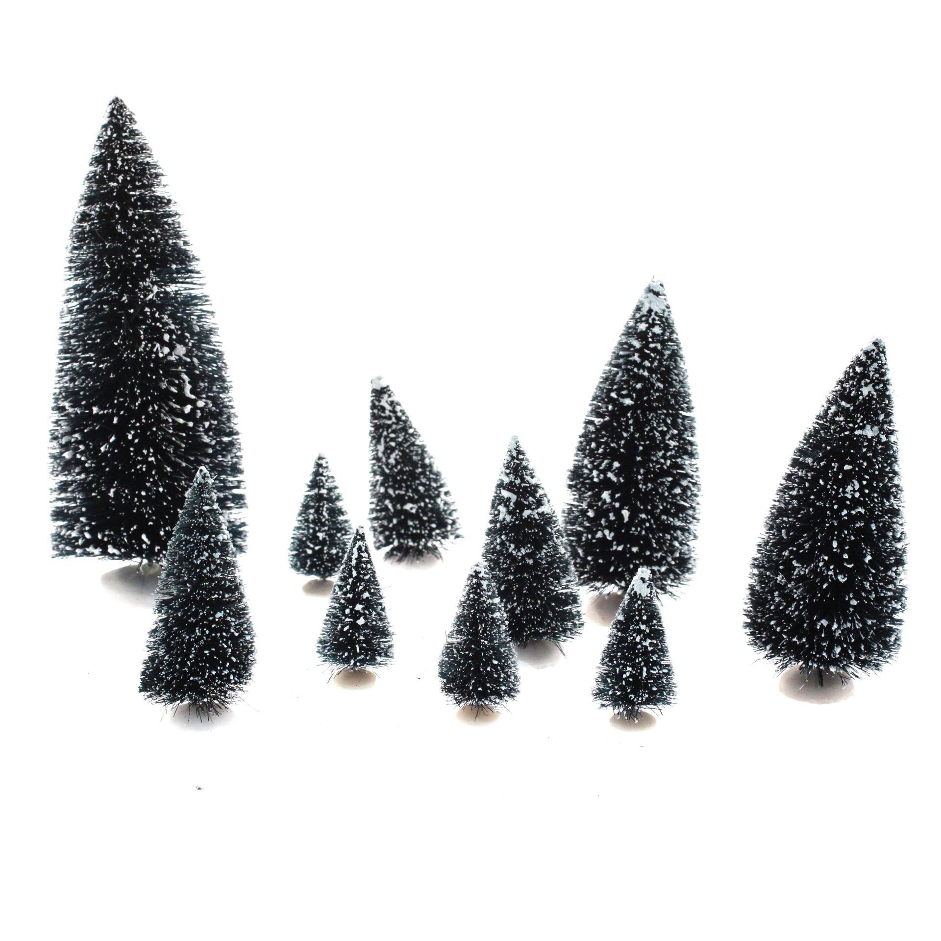 Fééric Lights&Christmas - set van 10 miniatuur kerstbomen - Accessoires afbeelding