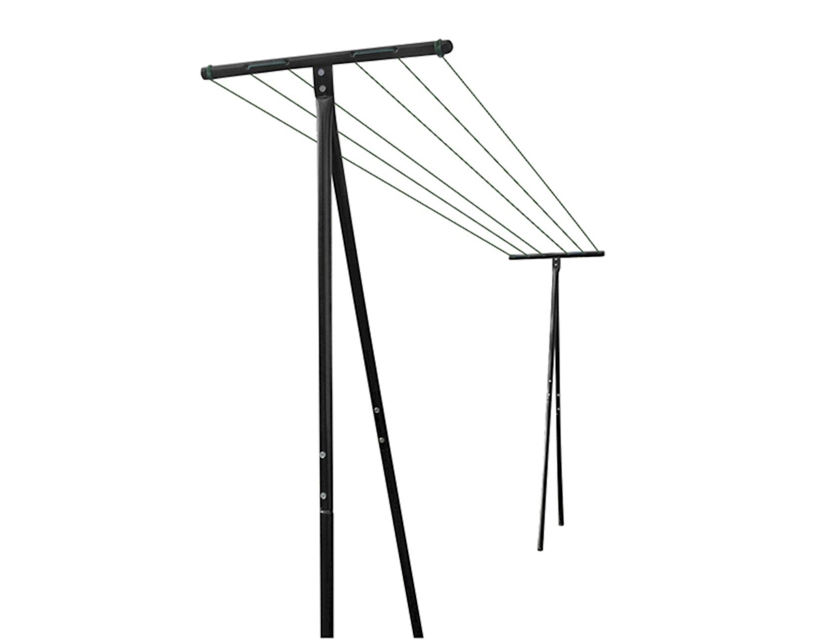 Practo Home set van 2 droogpalen zwart - Droogrekken - 100x60x250cm afbeelding