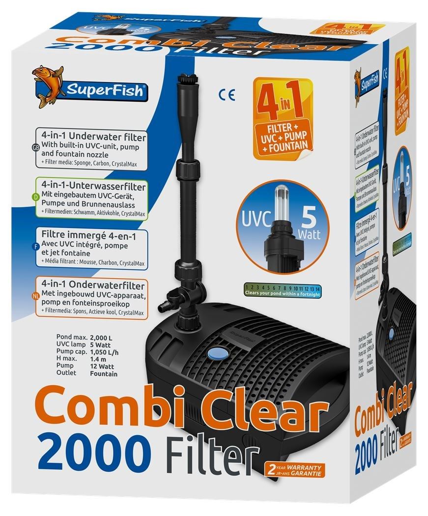 SuperFish Combi Clear 2000 - Onderwaterfilter - 4-in-1
