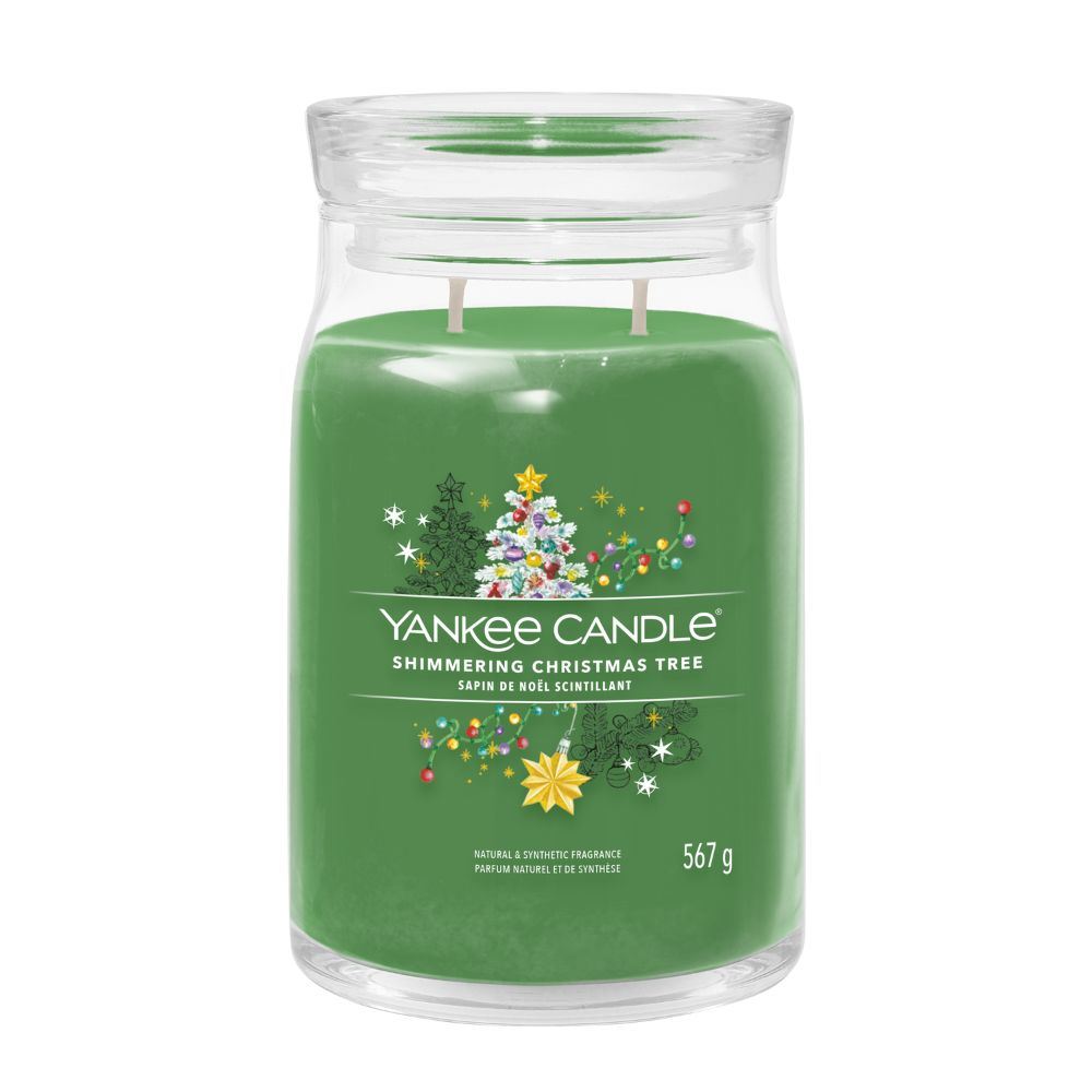 Yankee Candle geurkaars - Shimmering Christmas Tree - Signature Large Jar afbeelding