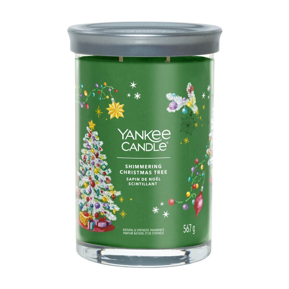 Yankee Candle geurkaars - Shimmering Christmas Tree - Signature Large Tumbler afbeelding