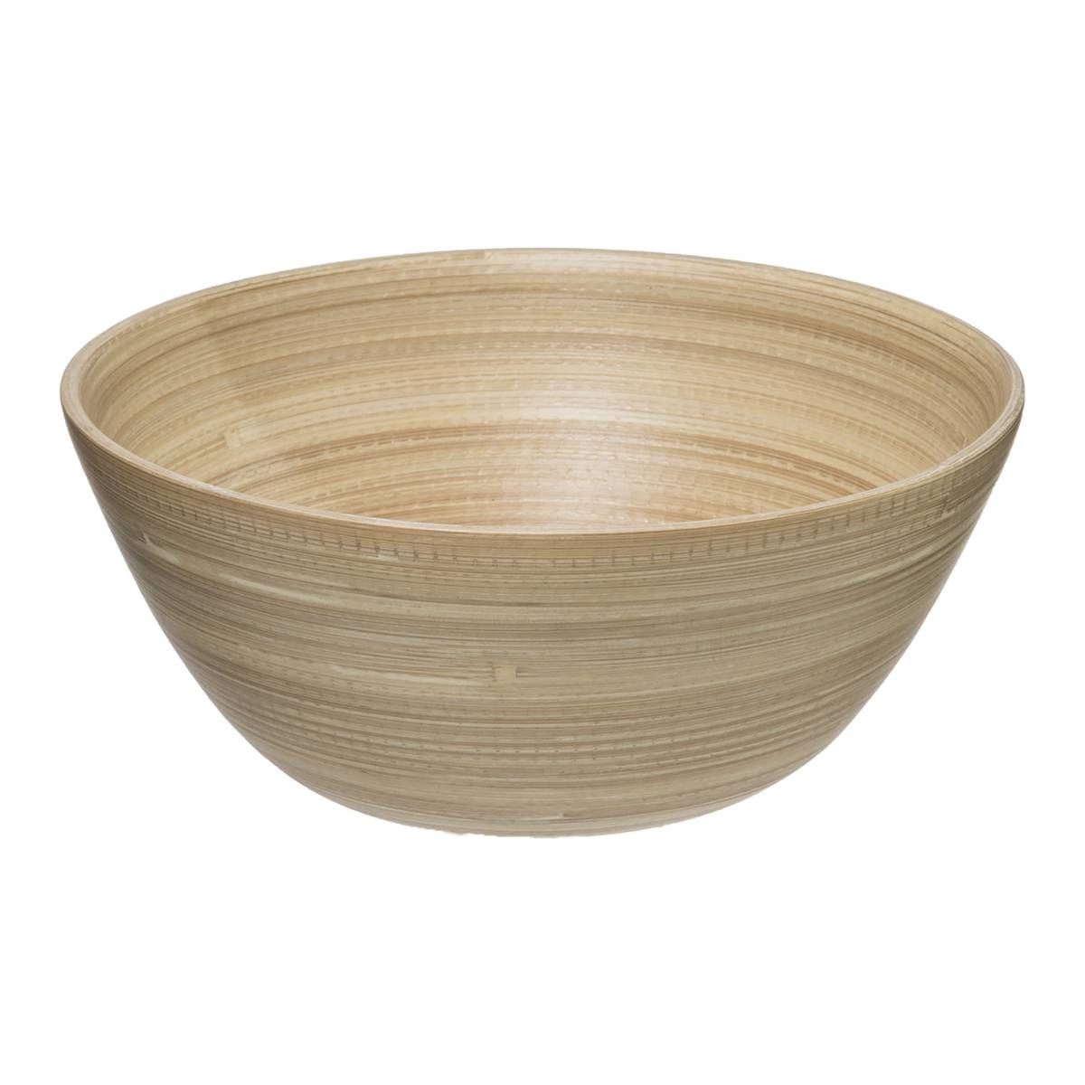 Bamboe Saladeschaal Natuurkleurig 25 cm afbeelding
