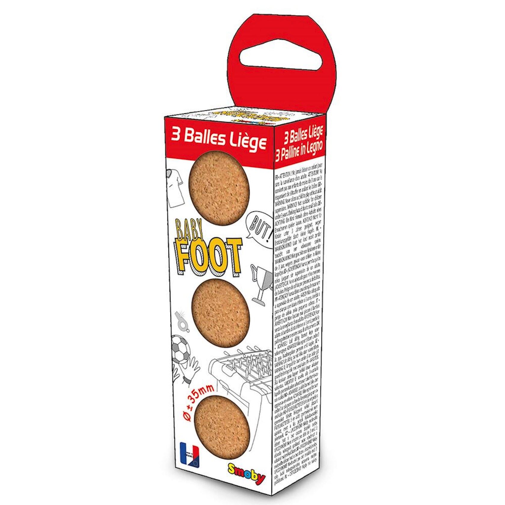 Smoby Kids tafelvoetbal balletjes - 3 stuks afbeelding