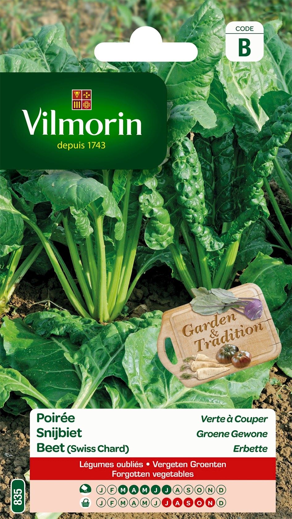 Vilmorin Snijbiet / Warmoes zaden - Groene Gewone afbeelding