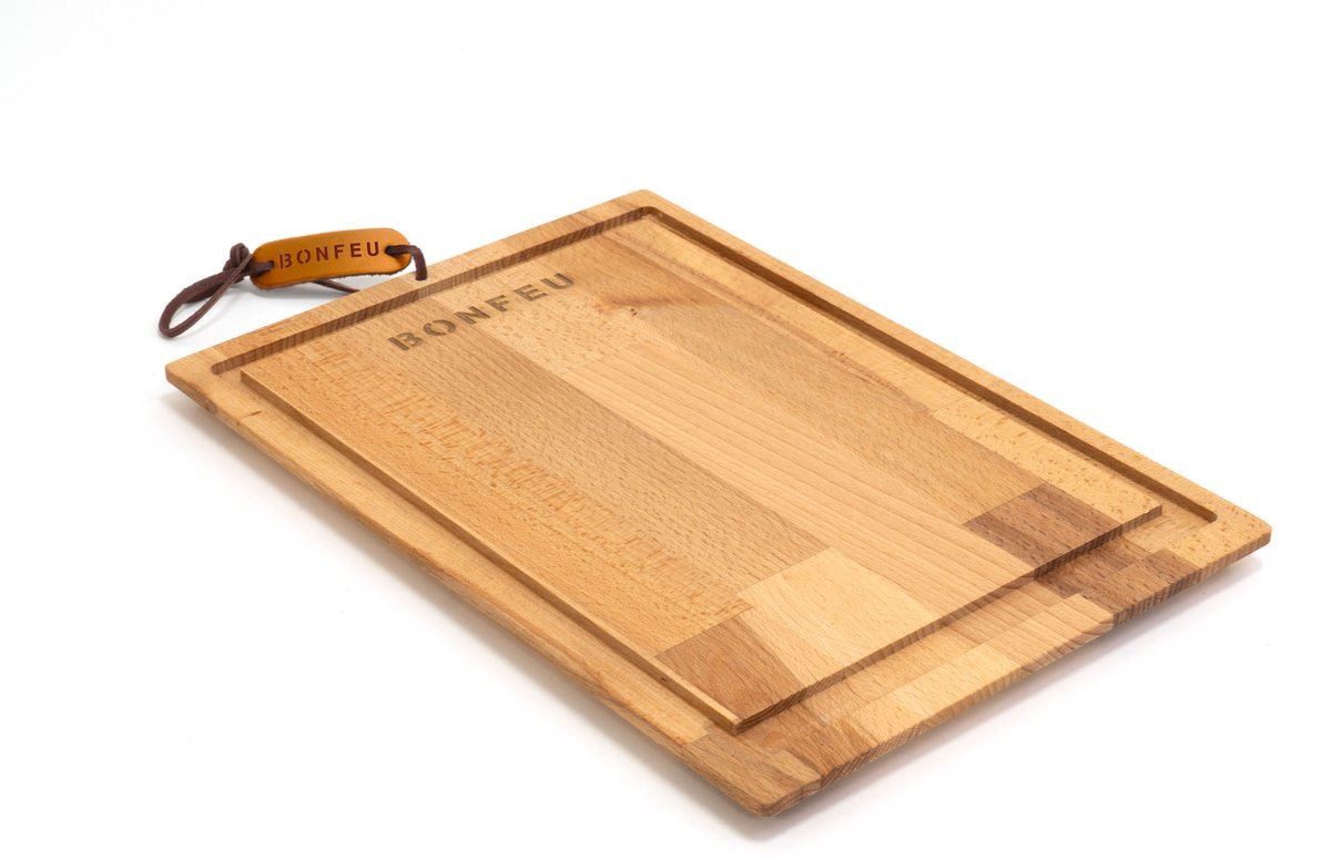 BonFeu Houten Snijplank - Serveerplank met Ophanglus - 35x24x1,5 cm