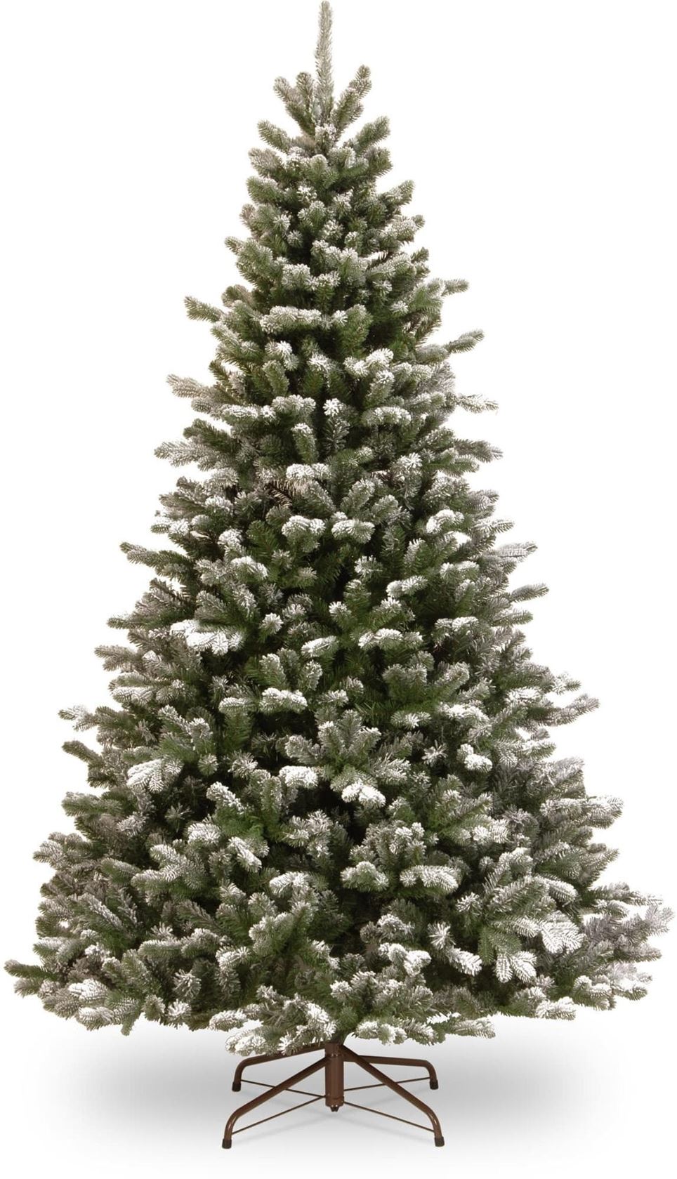 Snowy Sheffield kunstkerstboom - 183 cm - groen -Ø 119 cm - 1.626 tips - besneeuwd - metalen voet afbeelding