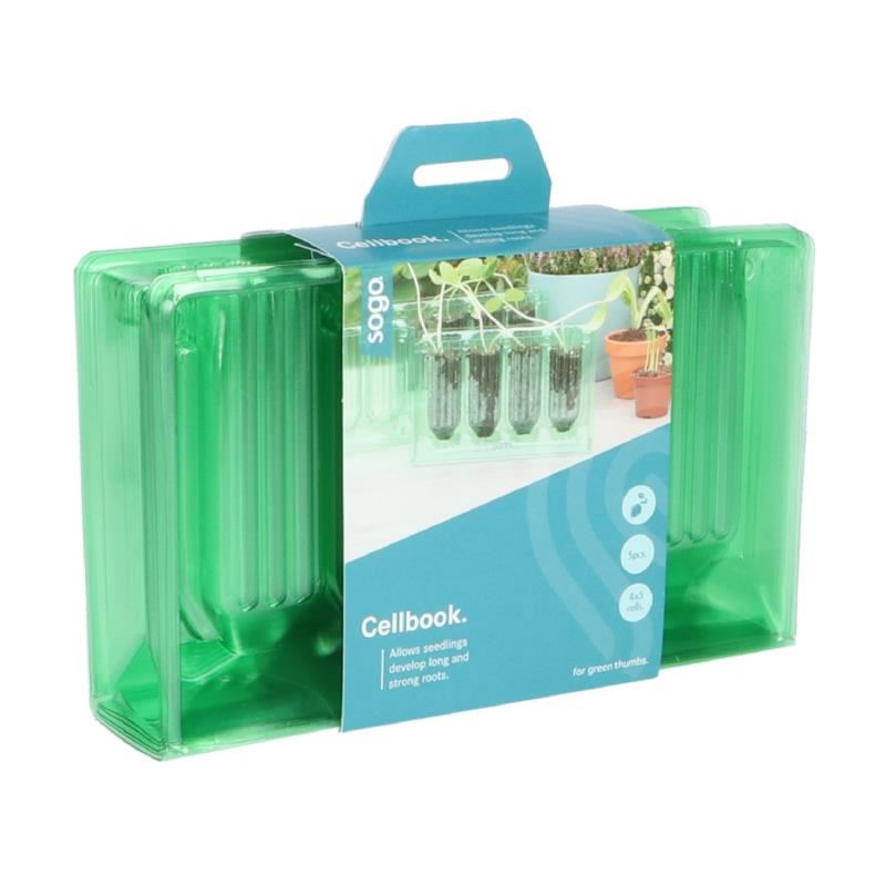 SOGO 4-vaks kweekcel boekje - 3,5 cm x 10cm - Set van 5 stuks afbeelding