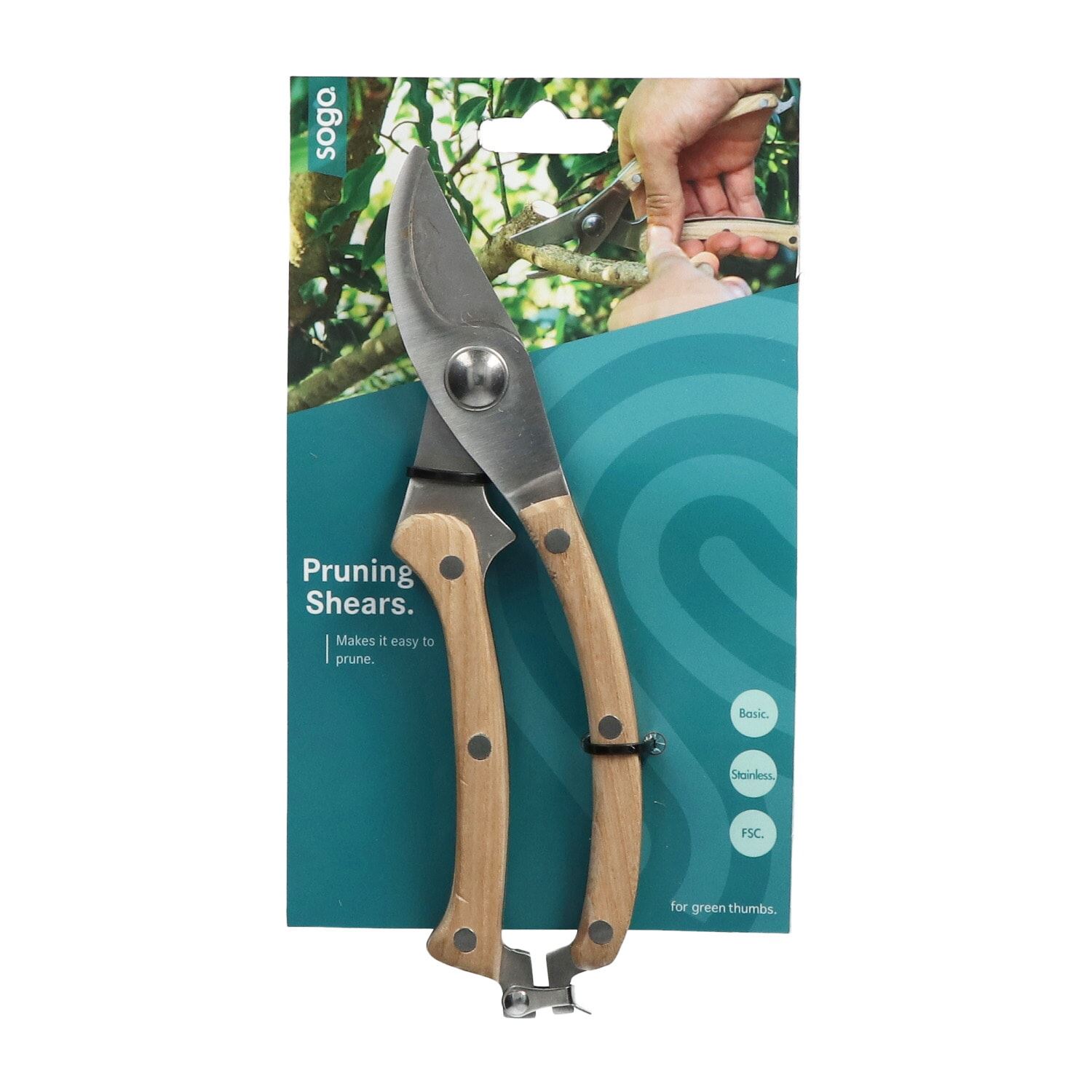 SOGO Snoeischaar met houten handvat afbeelding