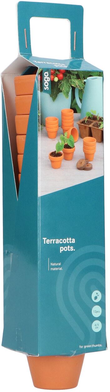 SOGO stenen terracotta potjes - 4/5cm - 12 stuks afbeelding