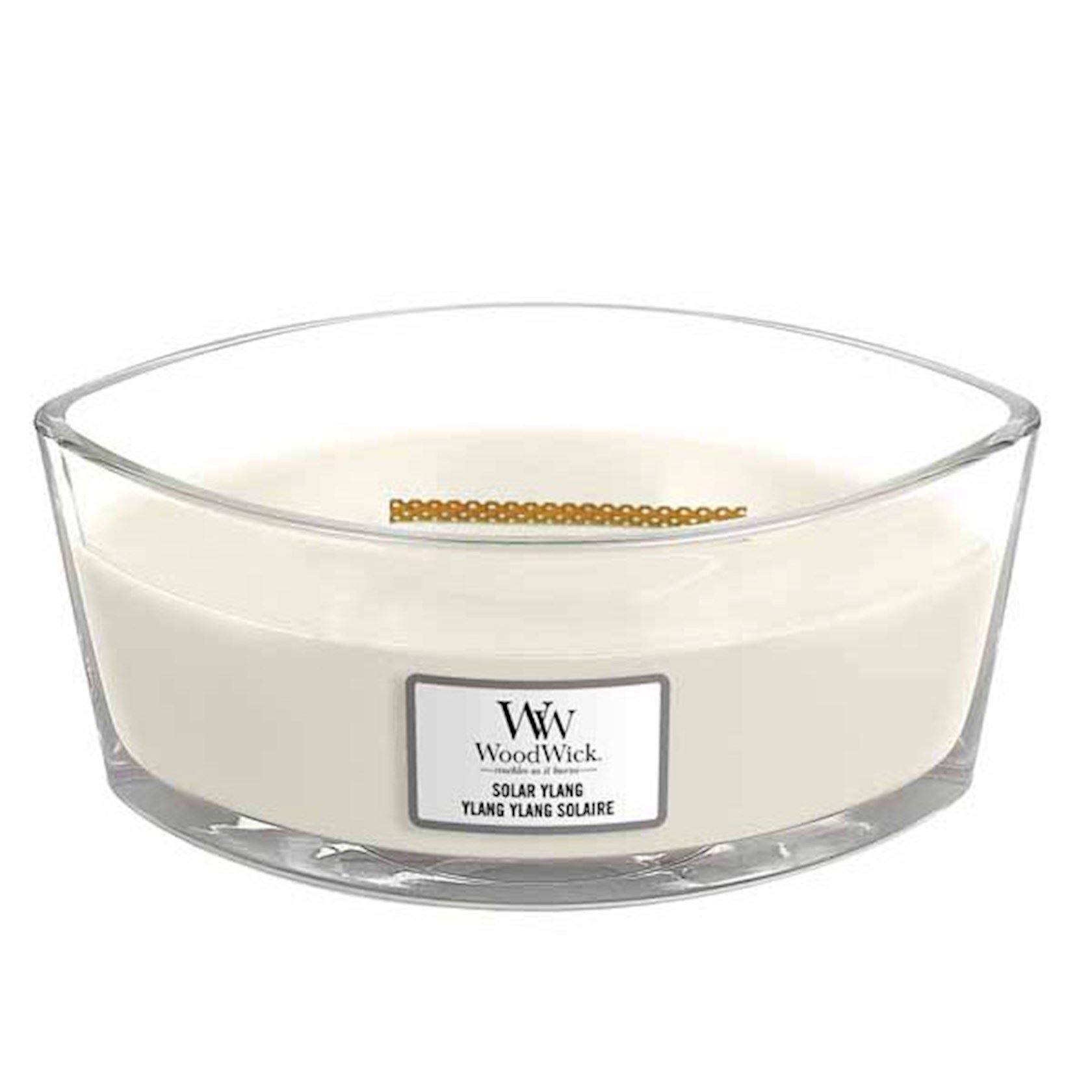 WoodWick geurkaars - Ellipse HearthWick Flame - Solar Ylang afbeelding