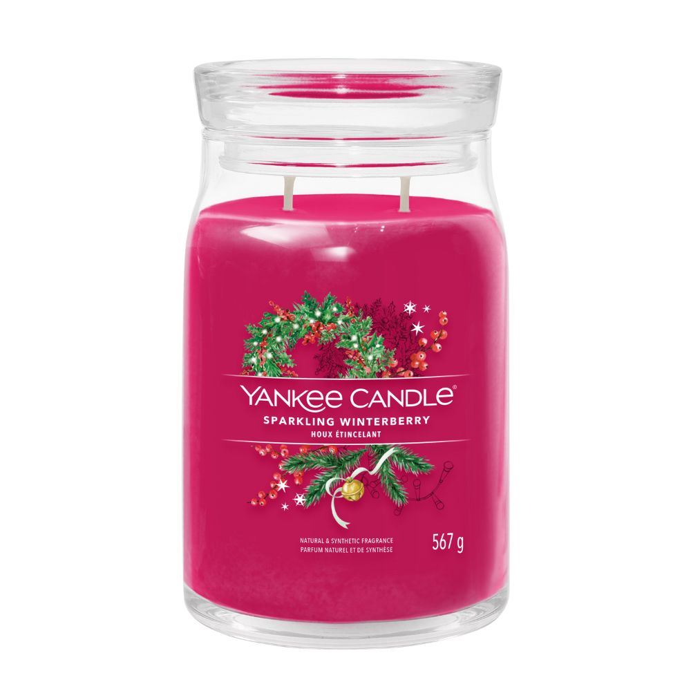 Yankee Candle geurkaars - Sparkling Winterberry - Signature Large Jar afbeelding