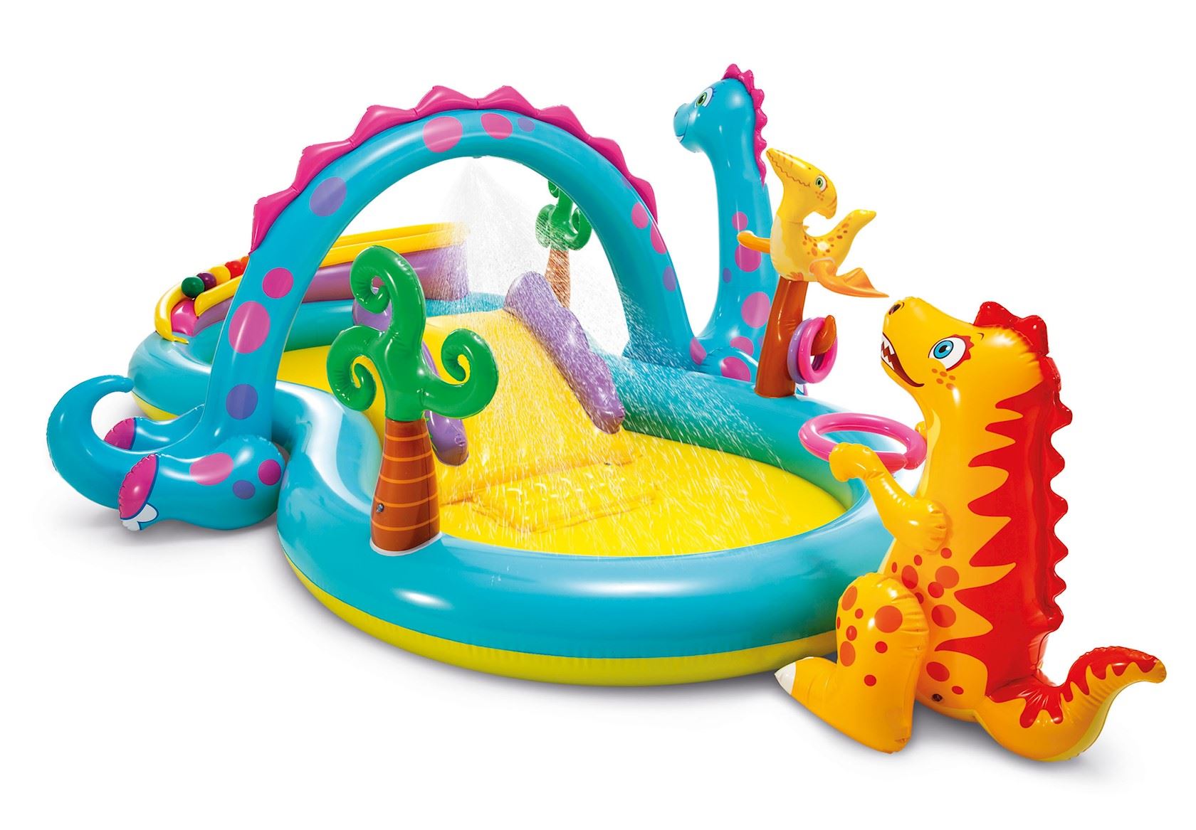 Intex opblaasbaar waterpark Dinoland - L333 x B229 x H112 cm afbeelding