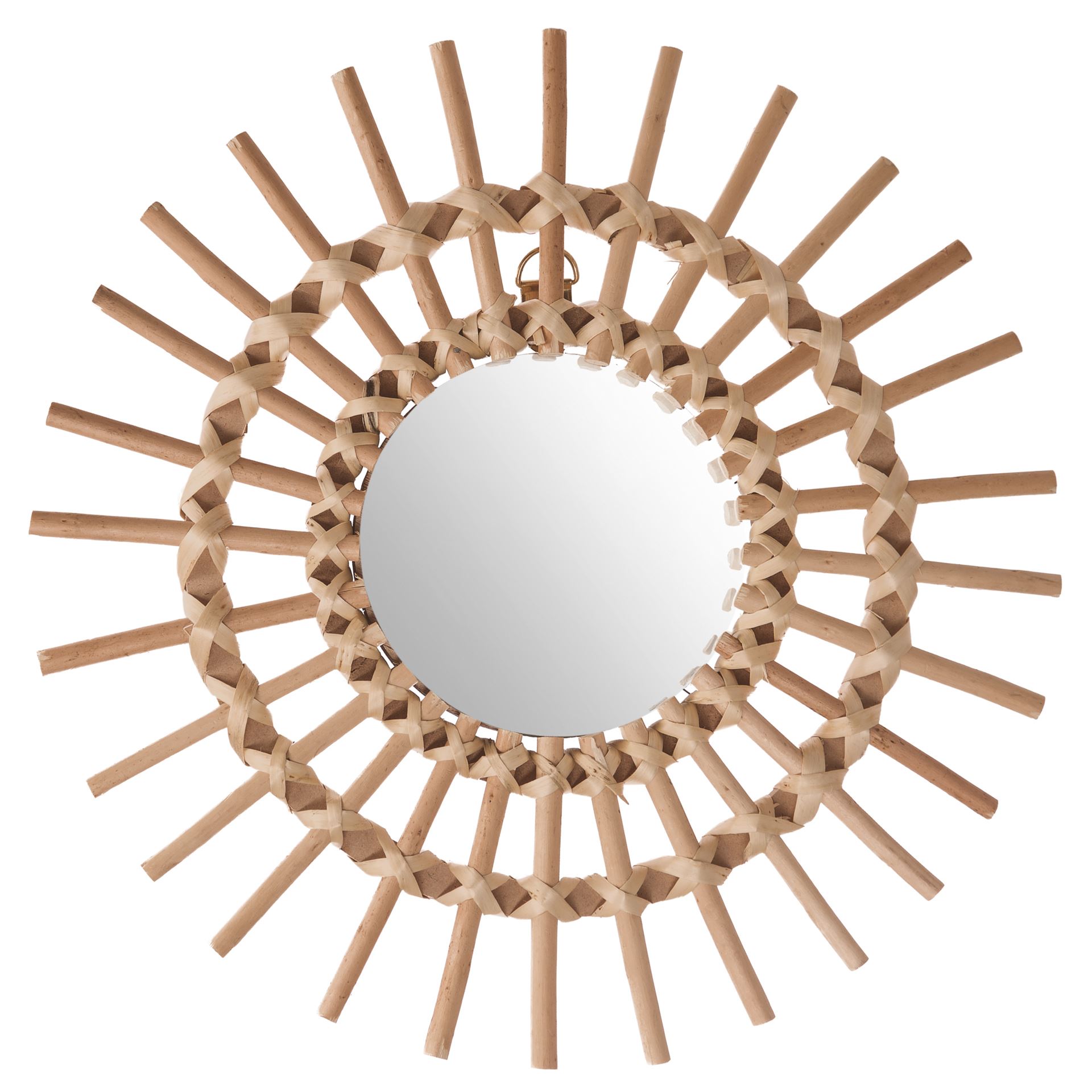 Atmosphera middelbeige rotan zonnespiegel - JaneØ30cm afbeelding