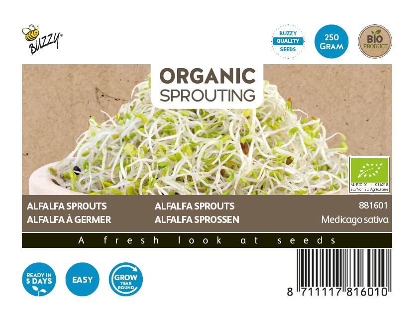 Buzzy Sprouting Alfalfa 250gram afbeelding