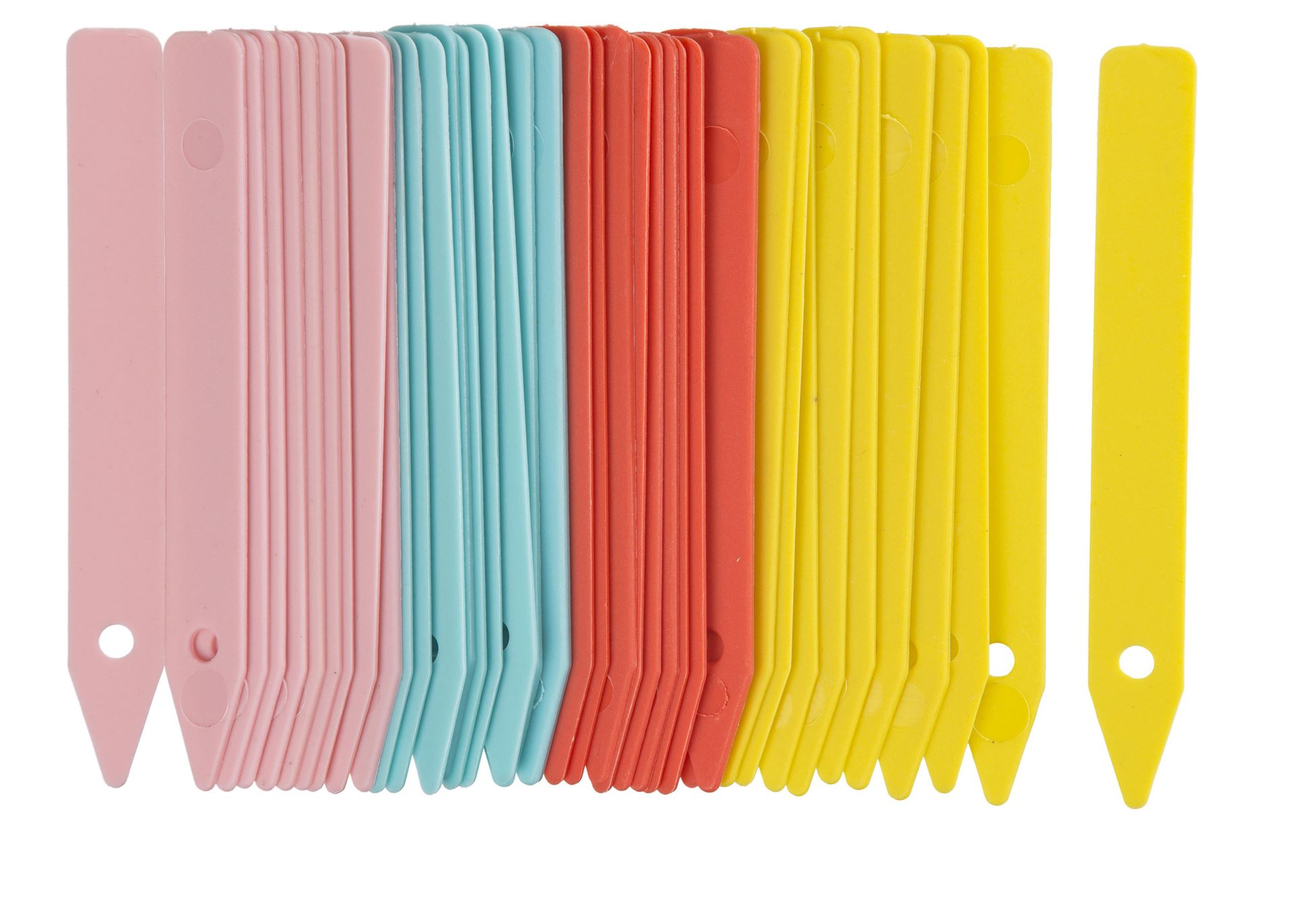 Nature Steeketiketten 10cm 40x: 10x blauw/10x geel/10x roze/10x rood afbeelding