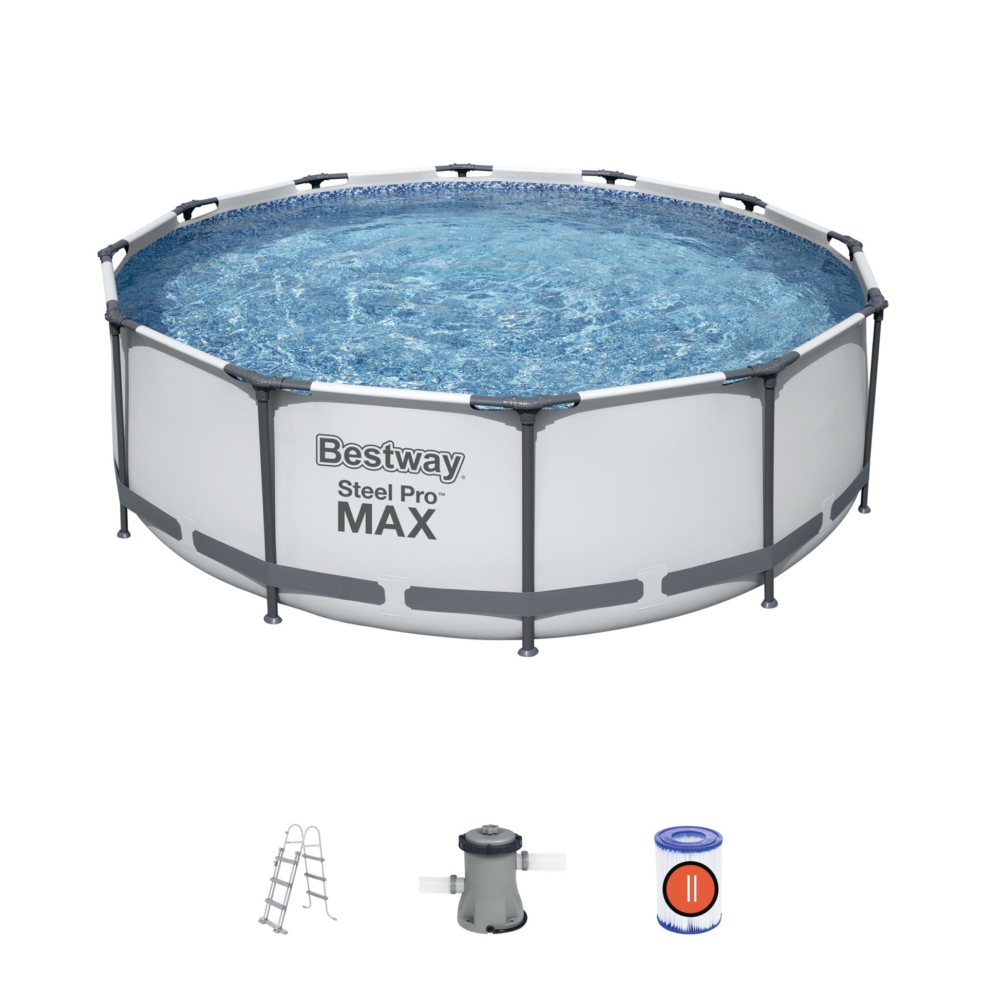Bestway Steel Pro Max opbouwzwembad - rond - Diameter 366 x H122 cm afbeelding