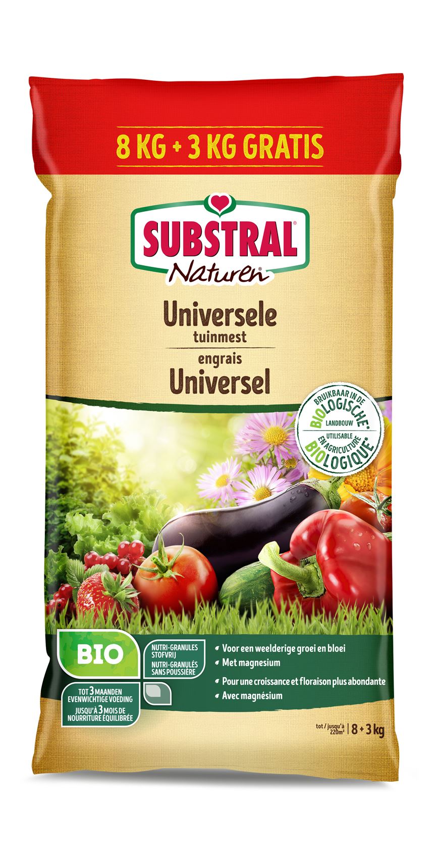 Substral Naturen meststof universeel - 8kg + 3 kg gratis - bio afbeelding