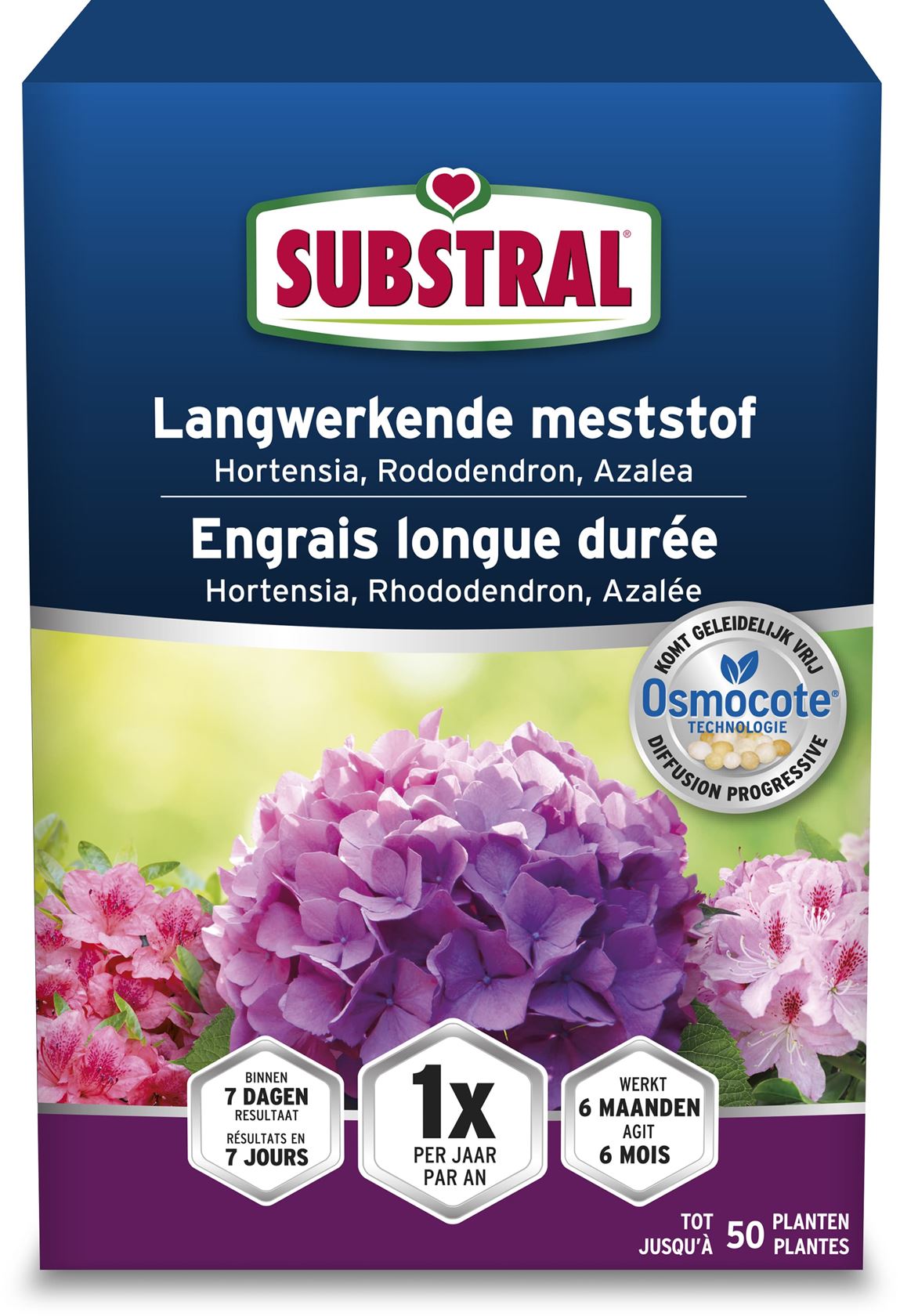 Substral Osmocote meststof voor rododendron, azalea&hortensia - 750g afbeelding