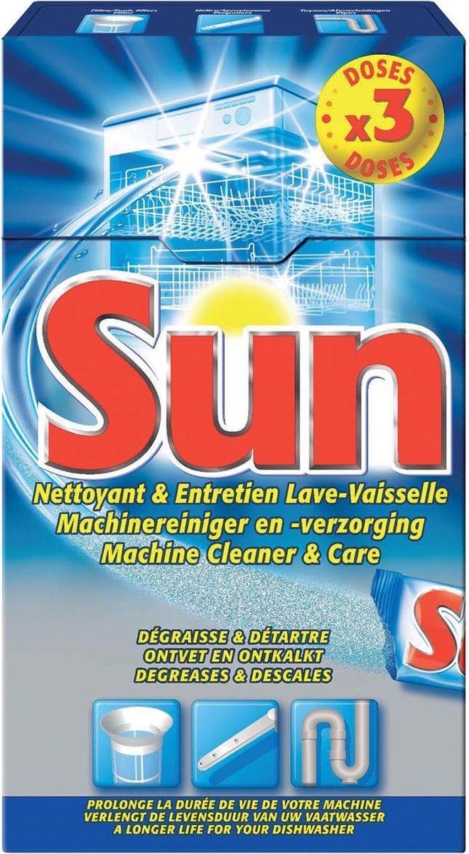 Sun Expert vaatwasmachinereiniger - 3 dosissen afbeelding