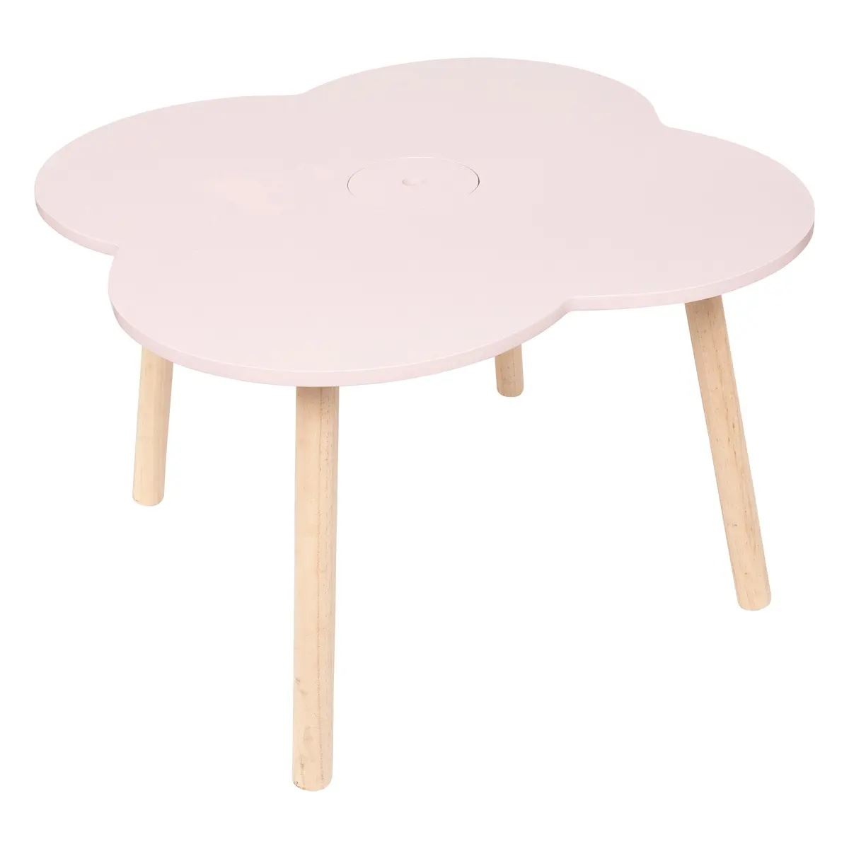 Atmosphera Kids Tekentafel Sweet FlowerØ51xH40 cm – Roze – MDF/Pijnhout afbeelding