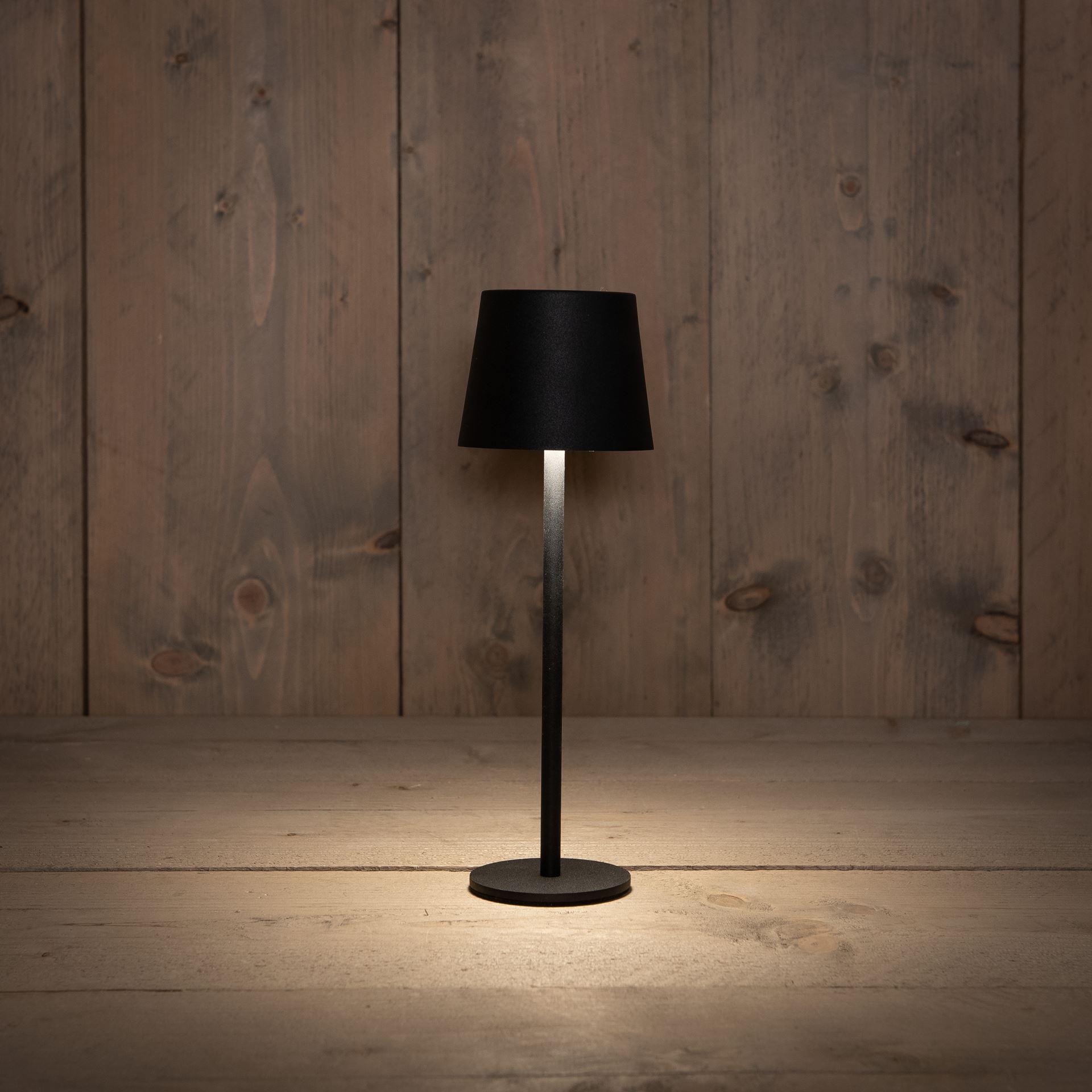 Anna's Collection draadloze tafellamp - Mat zwart - Oplaadbaar met USB - Dimbaar warm wit afbeelding