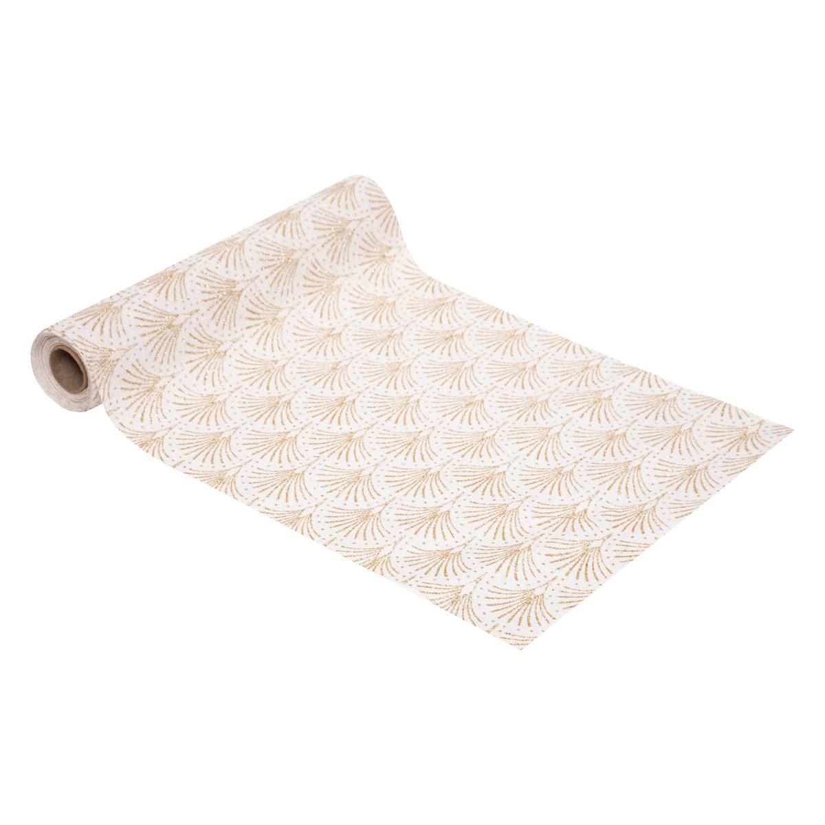 Atmosphera dore Palmette Stof - 28x300 cm - Beige Lin Kleur afbeelding