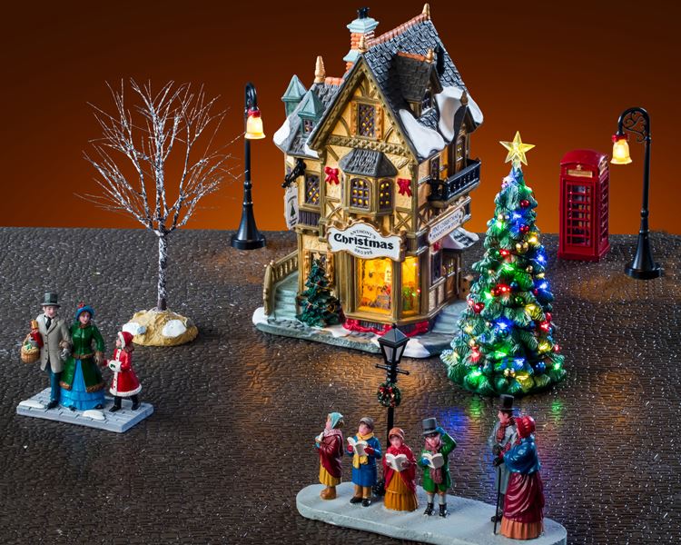 Lemax -'Tannenbaum Christmas Shoppe Set - Verlicht gebouw/dorp - Inclusief adapter afbeelding