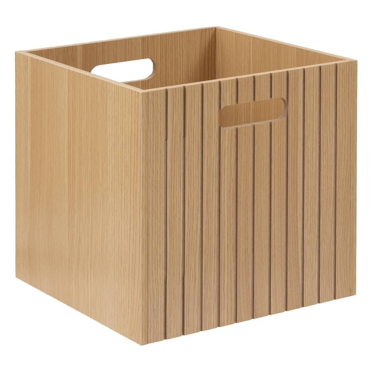 5Five Tasso Opbergmand - MDF Houtlook - 30,5 x 30 x 30,5 cm - Beige