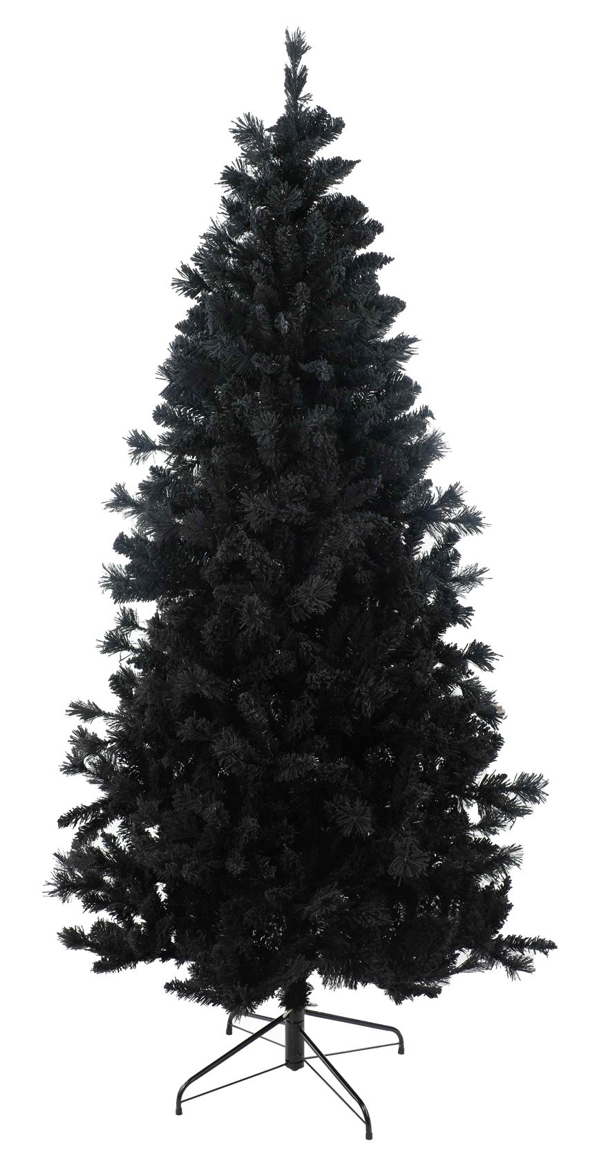 Teddy Black kunstkerstboom - 150 cm - zwart -Ø 86 cm - 422 tips - metalen voet afbeelding