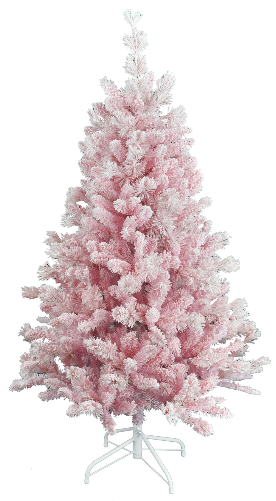 Teddy Pink kunstkerstboom - 150 cm - roze -Ø 86 cm - 422 tips - metalen voet afbeelding