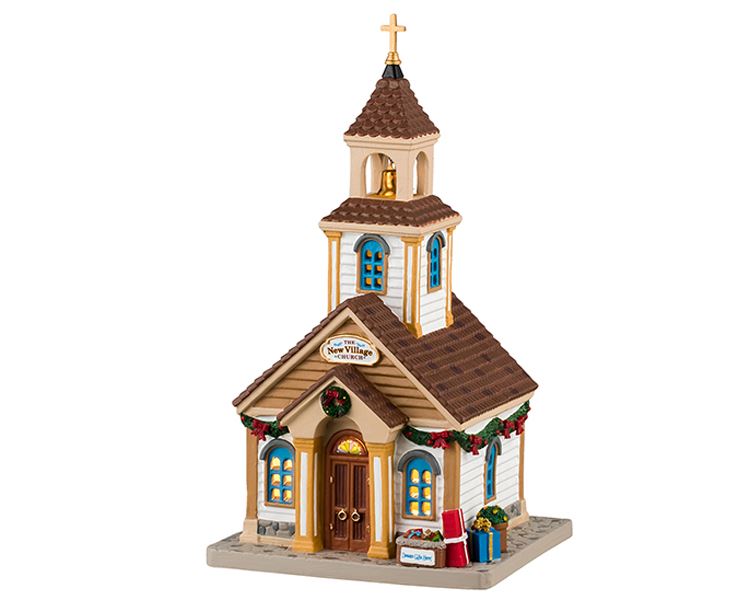 Lemax -'The New Village Church'- Verlicht gebouw afbeelding